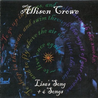 The cover shows lyrics swirling around a stylised sun.