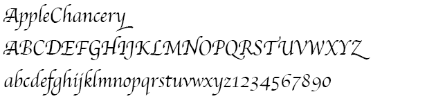 cursive font on mac word